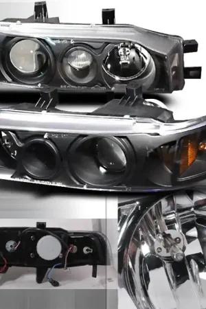Exclusive Honda Accord Spec-D Halo Projector Headlights - Black - 2LHP-ACD90JM-KS
