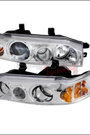 Special Offer Honda Accord Spec-D Halo Projector Headlights - Chrome - 2LHP-ACD90-KS