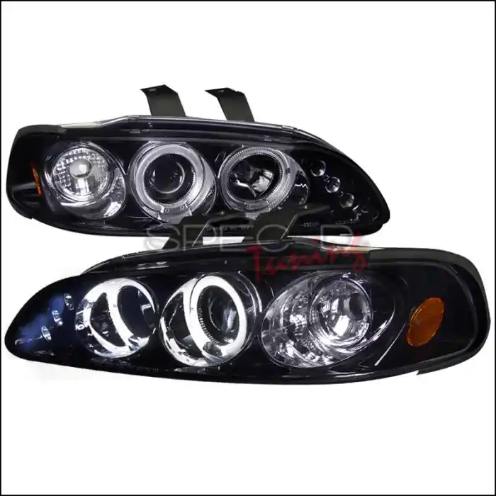 Honda Civic Spec-D Black Housing Projector Headlights - Smoked Lens Gloss - 2LHP-CV923G-TM Exclusive