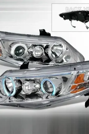 Honda Civic Spec-D CCFL Halo Projector Headlights - Chrome - 4LHP-CV064-KS Today Only
