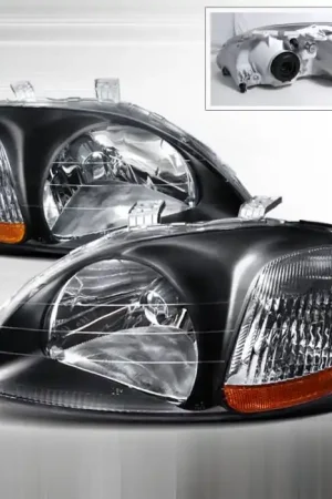 Hot Picks Honda Civic Spec-D Crystal Housing Headlights - Black - 2LH-CV96JM-DP