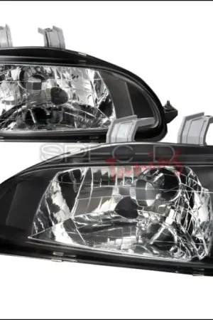 Honda Civic Spec-D Crystal Housing Headlights - Black - LH-CV92JM-APC Secure Checkout