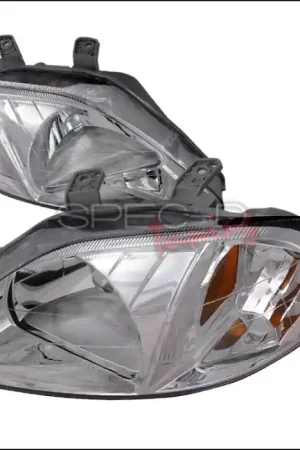 Honda Civic Spec-D Crystal Housing Headlights - Chrome - 2LH-CV99-RS Sale