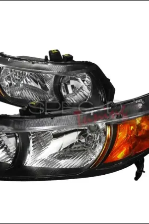 Luxury Honda Civic Spec-D Euro Headlights - Black Housing - 2LH-CV062JM-RS