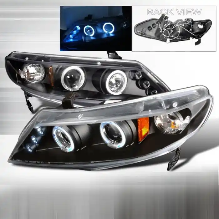 Honda Civic Spec-D Halo LED Projector Headlights - Black - 2LHP-CV064JM-TM Weekend Sale