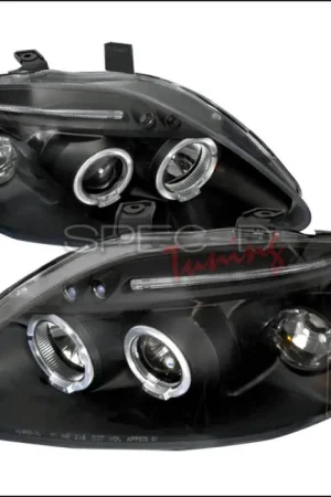 Best Price Honda Civic Spec-D Halo LED Projector Headlights - Black - 2LHP-CV99JM-TM