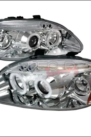 New Arrival Honda Civic Spec-D Halo LED Projector Headlights - Chrome - 2LHP-CV96-TM