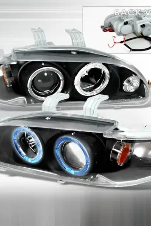 Honda Civic Spec-D Halo Projector Headlights - Black - 2LHP-CV923JM-KS Instant Buy
