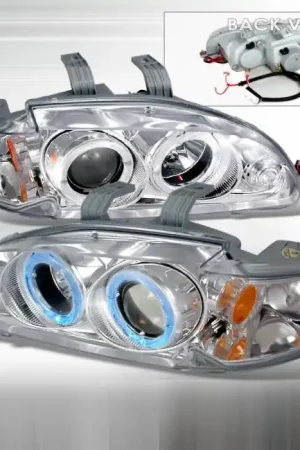 Honda Civic Spec-D Halo Projector Headlights - Chrome - 2LHP-CV923-KS Reduced Price