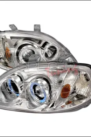 Must Have Honda Civic Spec-D Halo Projector Headlights - Chrome - 2LHP-CV99-KS