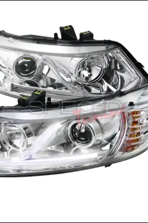 Honda Civic Spec-D LED Projector Headlights - Chrome Housing - 2LHP-CV062-RS Bargain