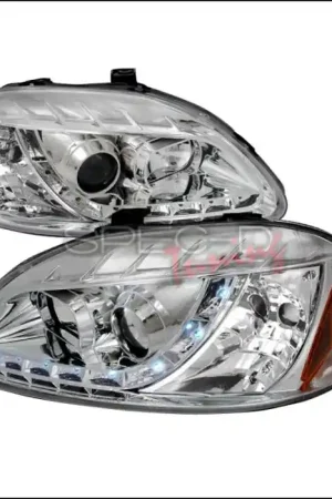 Honda Civic Spec-D R8 Style Halo LED Projector - Chrome - 2LHP-CV96-8-TM Express Delivery