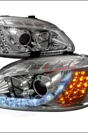 Honda Civic Spec-D R8 Style Halo LED Projector with LED Signal - Chrome - 2LHP-CV96-8V2-TM Buy Direct