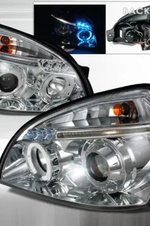 Hyundai Tucson Spec-D Halo LED Projector Headlights - Chrome - 2LHP-TUC04B-TM Discount