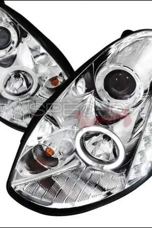 Trusted Brand Infiniti G35 4DR Spec-D Projector Headlights - Chrome Housing - LHP-G35054-TM