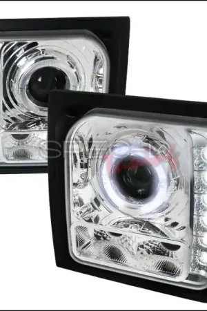 Jeep Cherokee Spec-D Projector Headlights - Chrome Housing - LHP-CHKE97-RS Reduced Price