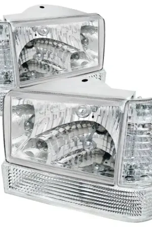 Jeep Grand Cherokee Spec-D Headlight with Corner Lights & Bumper Lights - Chrome - 2LBCLH-GKEE93-RS New Arrival