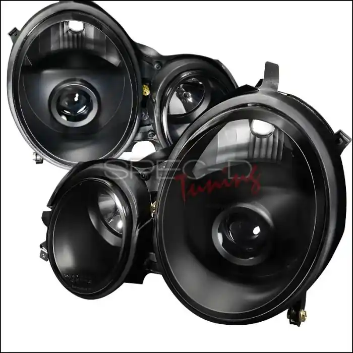 Fresh Stock Mercedes-Benz E Class Spec-D Projector Headlights - Black Housing - LHP-BW21000JM-APC