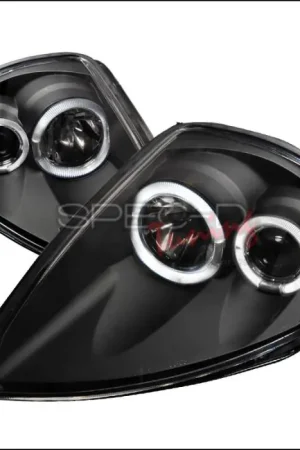 Budget Mitsubishi Eclipse Spec-D Dual Halo Projector Headlights - Black - LHP-ELP00JM-WJ