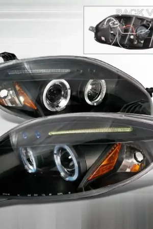 Mitsubishi Eclipse Spec-D Halo LED Projector Headlights - Black - 2LHP-ELP06JM-TM Instant Buy