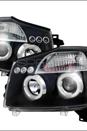 Nissan Armada Spec-D Halo LED Projector Headlights - Black - 2LHP-TIT04JM-TM Place Order