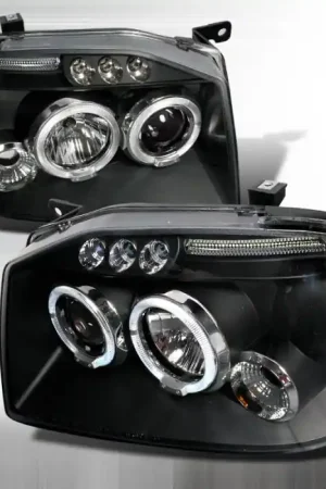 Factory Price Nissan Frontier Spec-D Halo LED Projector Headlights - Black - 2LHP-FRO01JM-TM