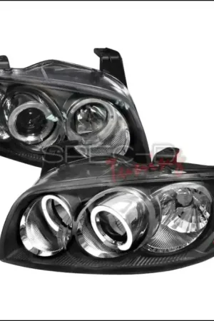 Nissan Sentra Spec-D Halo LED Projector Headlights - Chrome - 2LHP-SEN04JM-V2-TM Budget
