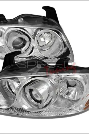 Nissan Sentra Spec-D Halo LED Projector Headlights - Chrome - 2LHP-SEN04-TM Budget