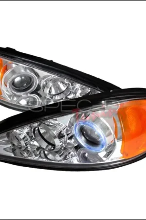 Hot Deal Pontiac Grand Am Spec-D Halo Projector Headlights - Chrome - 2LHP-GAM99-APC