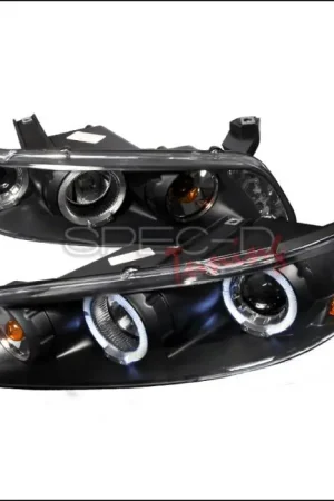 Secure Checkout Pontiac Grand Prix Spec-D Halo LED Projector Headlights - Black - 2LCLHP-GPX97JM-TM