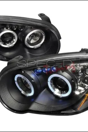 Premium Subaru Impreza Spec-D Halo LED Projector Headlights - Black - 2LHP-WRX05JM-TM