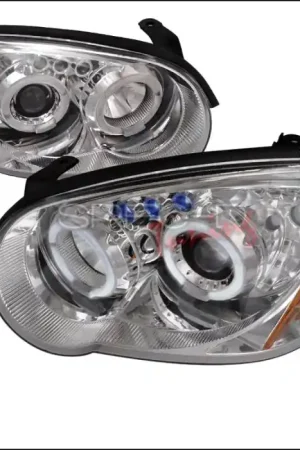 Fresh Stock Subaru Impreza Spec-D Halo LED Projector Headlights - Chrome - 2LHP-WRX05-TM