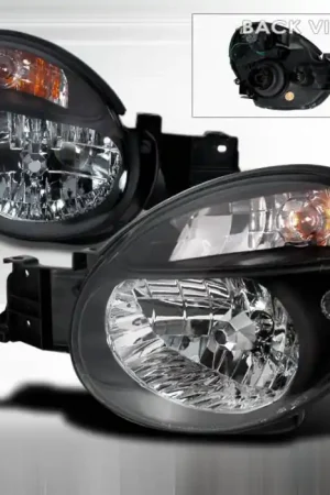 Budget Subaru WRX Spec-D Crystal Housing Headlights - Black - LH-WRX02JM-KS