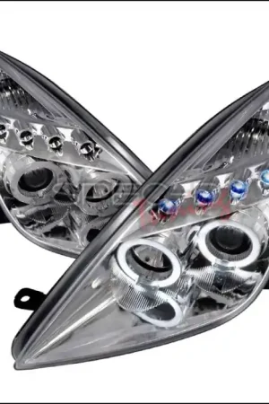 Place Order Toyota Celica Spec-D Halo LED Projector Headlights - Chrome - LHP-CEL00-TM