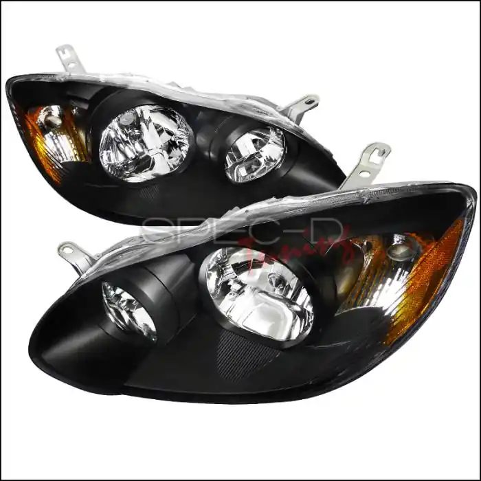 Buy Online Toyota Corolla Spec-D Euro Headlights - Black Housing - 2LH-COR03JM-RS