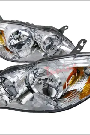 Cheap Toyota Corolla Spec-D Euro Headlights - Chrome Housing - 2LH-COR03-RS