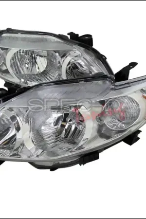 Toyota Corolla Spec-D Euro Headlights - Chrome Housing - 2LH-COR09-RS Affordable
