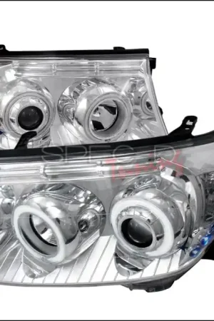 Professional Grade Toyota Land Cruiser Spec-D CCFL Halo Projector Headlights - Chrome - 4LHP-LCR08-KS