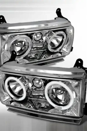 Toyota Land Cruiser Spec-D Crystal Housing Headlights - Chrome with Halo - LH-LCR90H-KS Grab Now