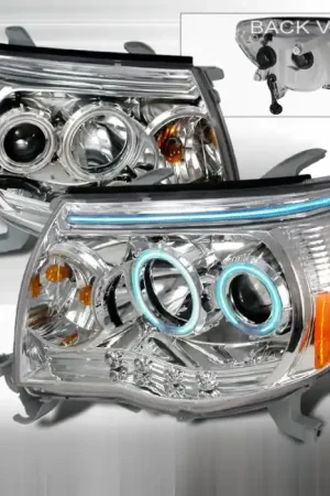 Toyota Tacoma Spec-D CCFL Halo Projector Headlights - Chrome - 4LHP-TAC06-KS Crafted