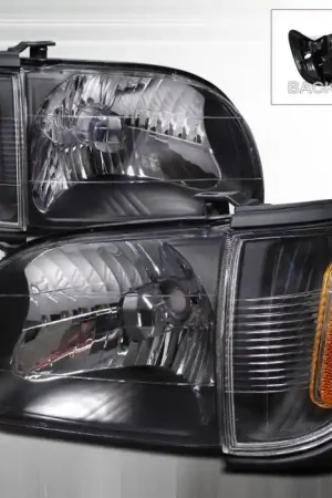Best Choice Toyota Tacoma Spec-D Crystal Housing Headlights - Black - 2LCLH-TAC01JM-RS