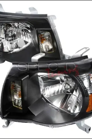 Toyota Tacoma Spec-D Crystal Housing Headlights - Black - 2LH-TAC06JM-KS Instant Buy