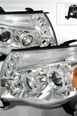 Toyota Tacoma Spec-D Halo LED Projector Headlights - Chrome - 2LHP-TAC06-TM Save Now