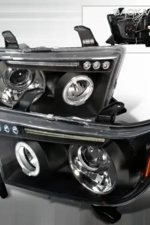 Toyota Tundra Spec-D Halo LED Projector Headlights - Black - 2LHP-TUN07JM-TM Shop Now