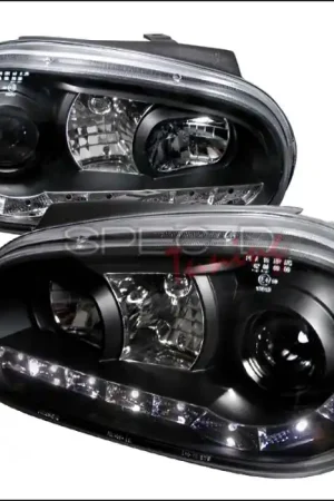 Volkswagen Golf Spec-D R8 Style Halo LED Projector - Black - LHP-GLF99JM-8-TM Authentic