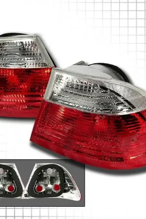 Popular BMW 3 Series 2DR Spec-D Altezza Taillights - Red & Clear - LT-E46992RPW-KS