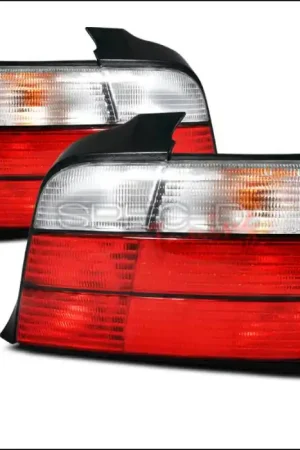 BMW 3 Series 4DR Spec-D Taillights - Red & Clear - LT-E364RPW-DP Weekend Sale