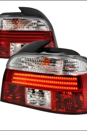 BMW 5 Series Spec-D Fiber Optic LED Taillights - Red & Clear - LT-E394RPW-F2-APC In Demand