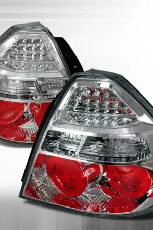 High Quality Chevrolet Aveo Spec-D LED Taillights - Chrome - LT-AVE07CLED-KS