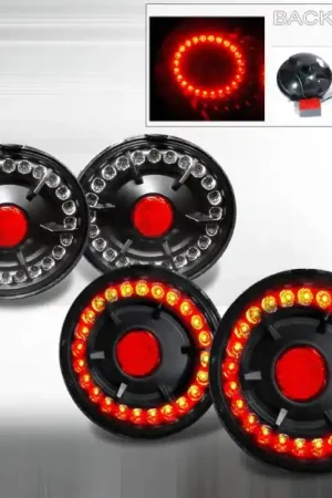 Chevrolet Corvette Spec-D LED Taillights - Black - LT-CVET05JMLED-KS Last Chance